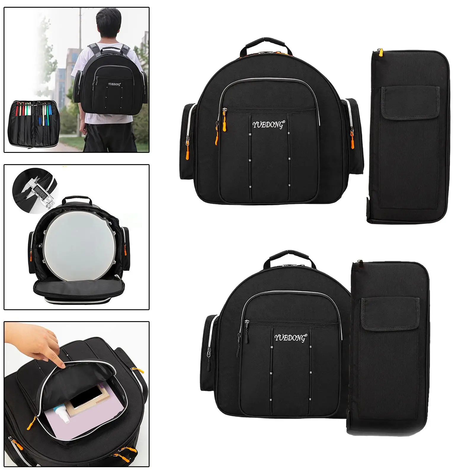 Multifunction Snare Drum Bag Shockproof Adjustable Strapes Oxford Cloth Training Bag Music Instrument Storage Bag for Students