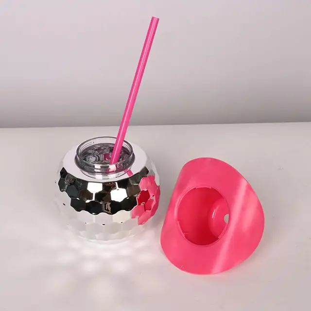 1Pc 600ml Unique Disco Ball Cups Cowboy Disco Ball Cup with Straws Flashing  Cocktail Ball Electroplating Ball Cup Drinking Cup - AliExpress