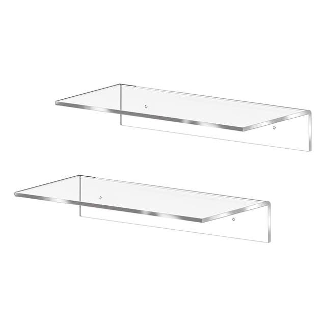 Acrylic L-shaped Shelf Wall-mounted Bookshelf Organizer Holder For Kitchen  Bathroom Wall Transparent Finishing Storage Rack - Bathroom Shelves -  AliExpress