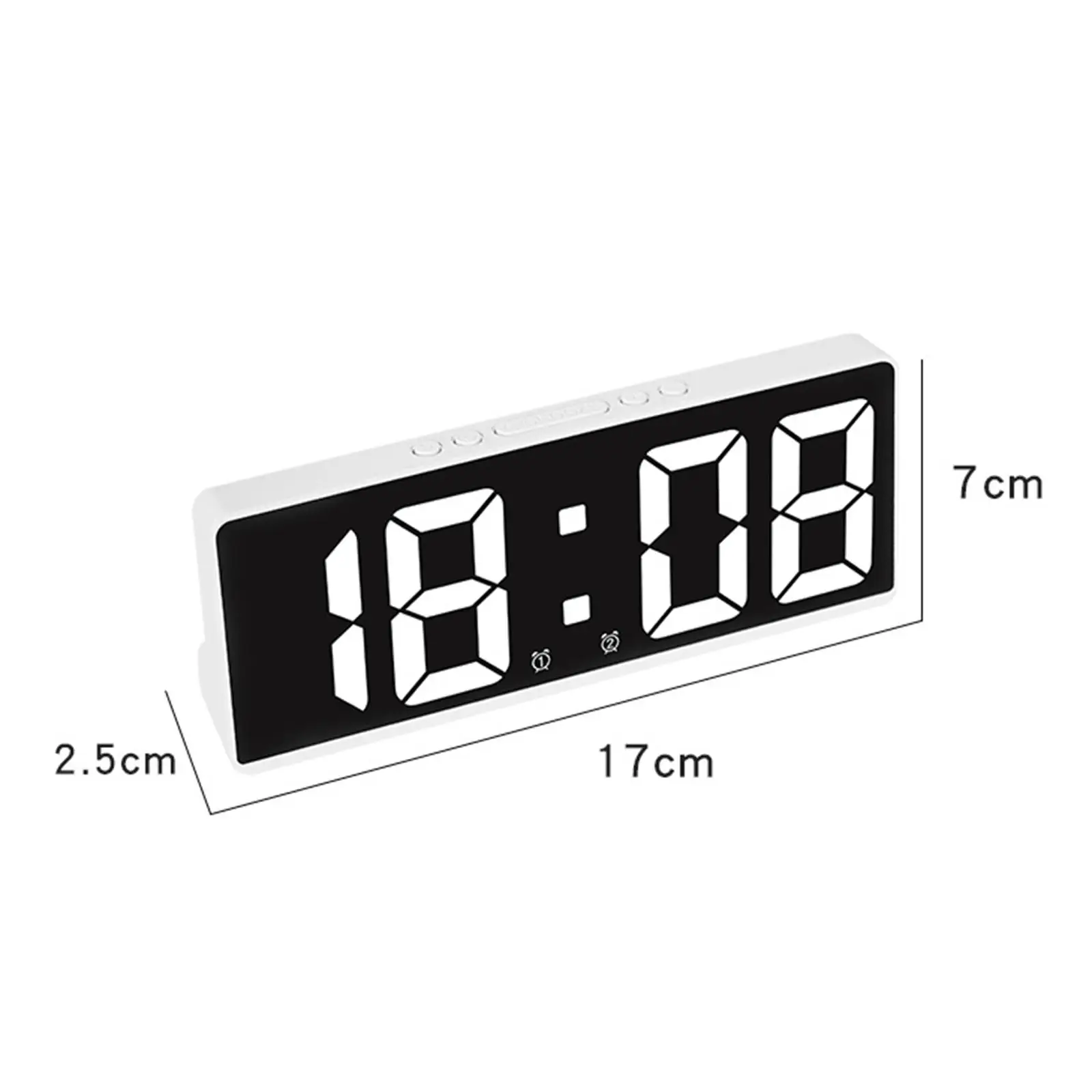 Large Number Alarm Clock Temperature Electronic USB Charger Table Large LED