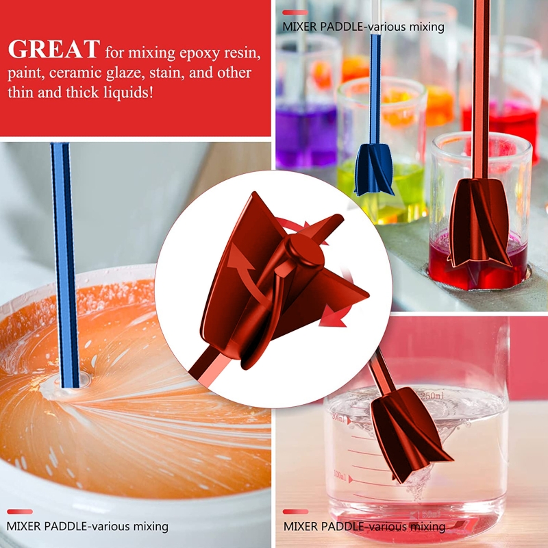 1/4x Attachment Resin Mixer for Mixing Epoxy Without Bubble Stirrer for Tumbler 13MD