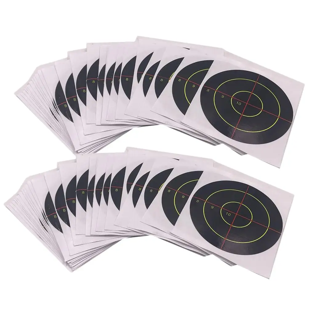 100pcs/pack Splatter Reactive Self Adhesive  Paper Targets Sticker