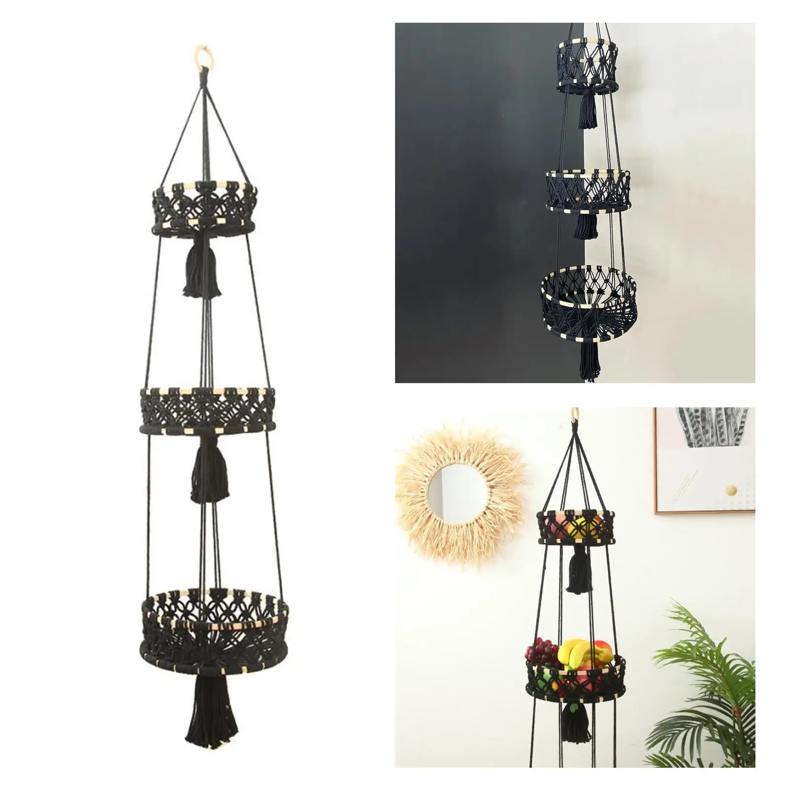 Plant Hanger Macrame Hanging Basket Hanging Basket for Kitchen