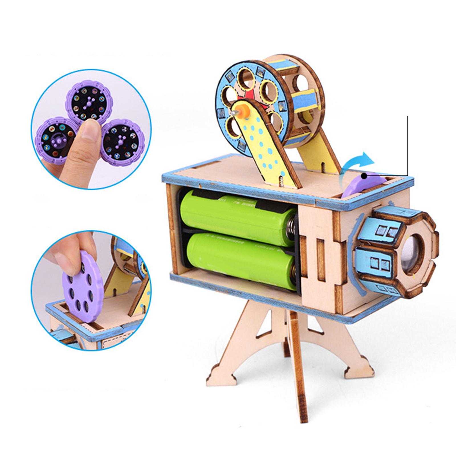 DIY Wooden Science модель для эксперимента Kit проектор, проекционный  проект, инженерные Игрушки для девочек и мальчиков, От 8 до 11 лет 12 лет