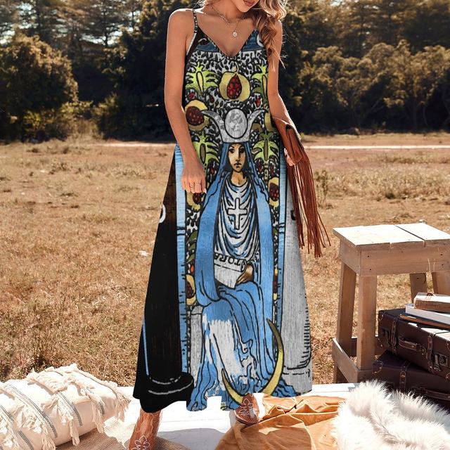 Tarot Gold Edition Major Arcana-vestido sin mangas de alta
