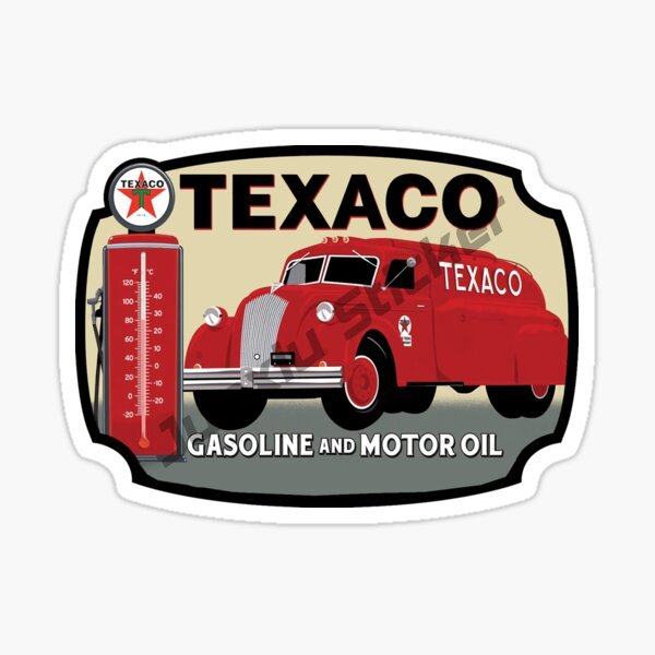 Texaco Background Texaco Decal Full Color Vintage Texaco Gas Station Vinyl Sticker Decal ...