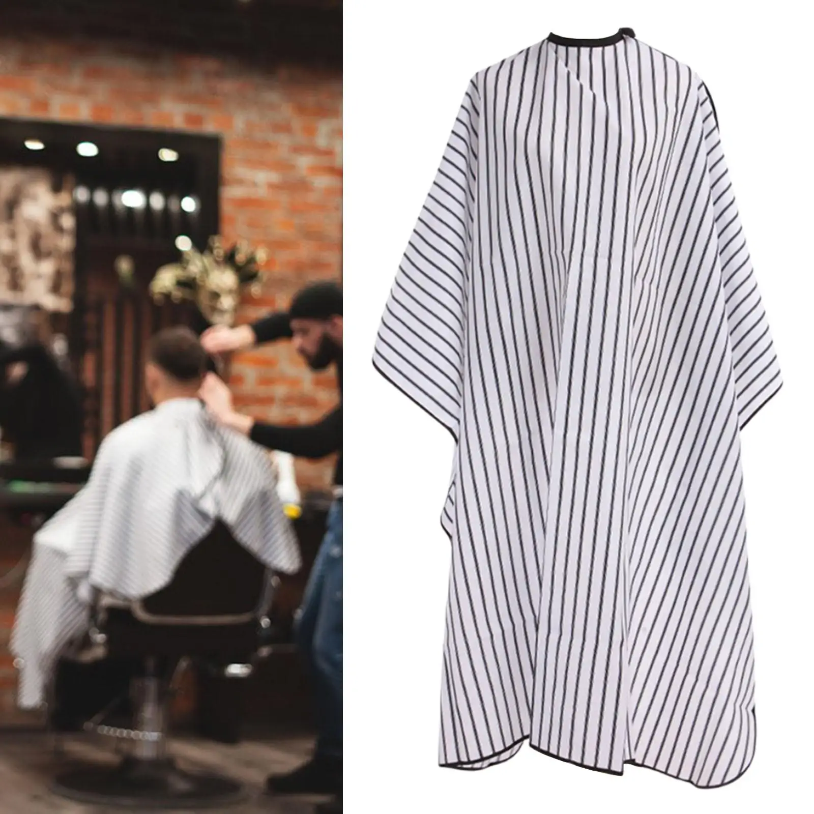 Hair Cutting Cape Stripe Pattern for Hairdresser Salon Hairdressing Gown