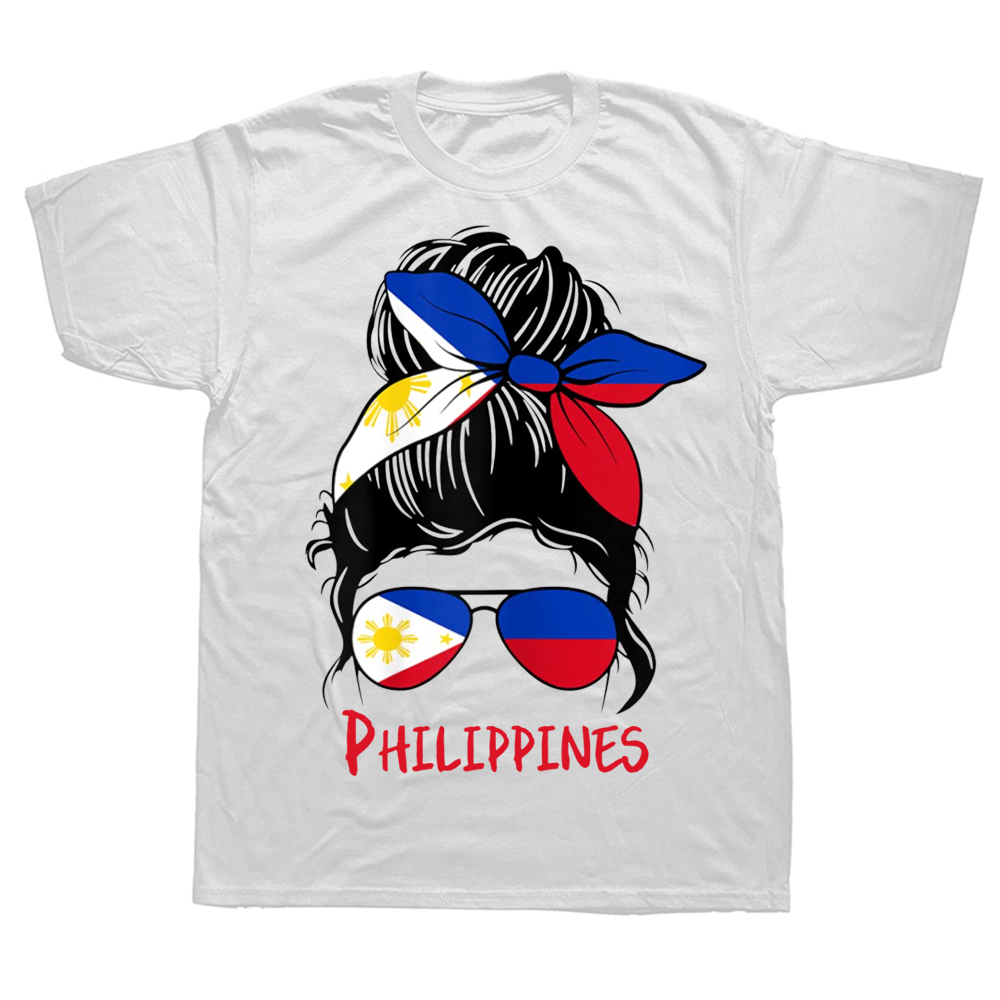 Lustige Filipino Filipina Mädchen Philippinen Frau Flagge T Shirt Baumwolle Streetwear Kurzarm Geburtstag Geschenke T-shirt Herren Kleidung – Detail 2