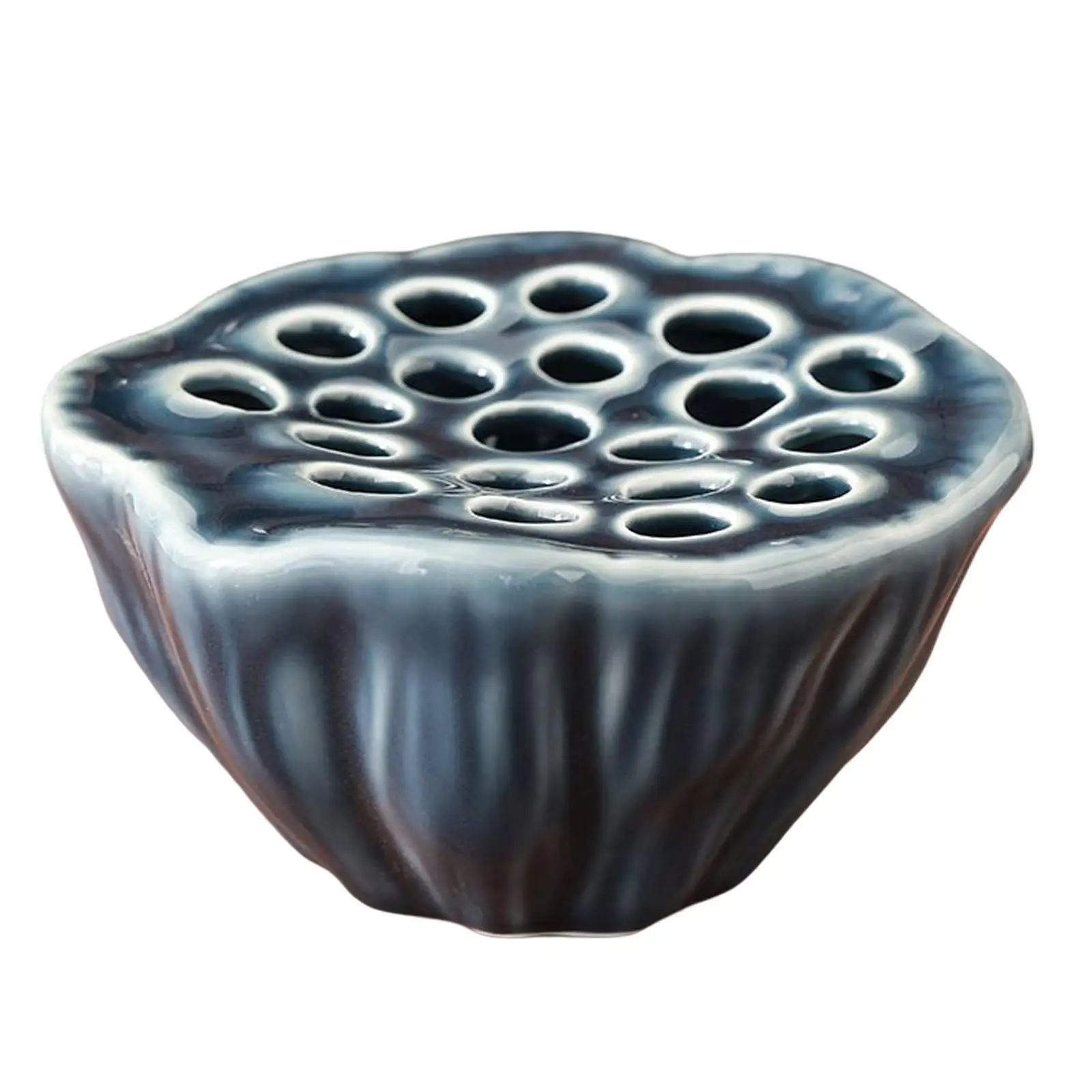 Lotus Pod Shaped Flower Vase Planter Pot Ceramic Flower Pot for Shelf Desk