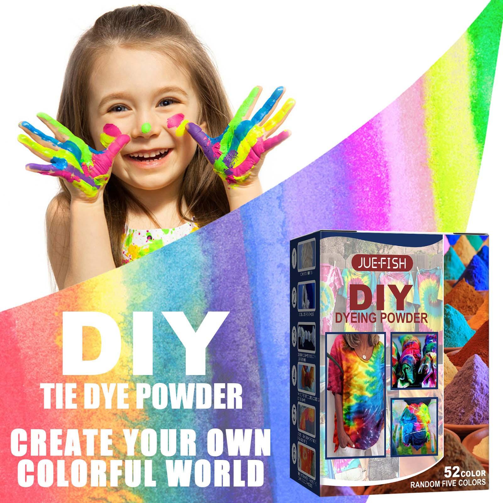 Tie Dye Kit Dyeing with Gloves, Rubber Band Handmade Creative Group Activity