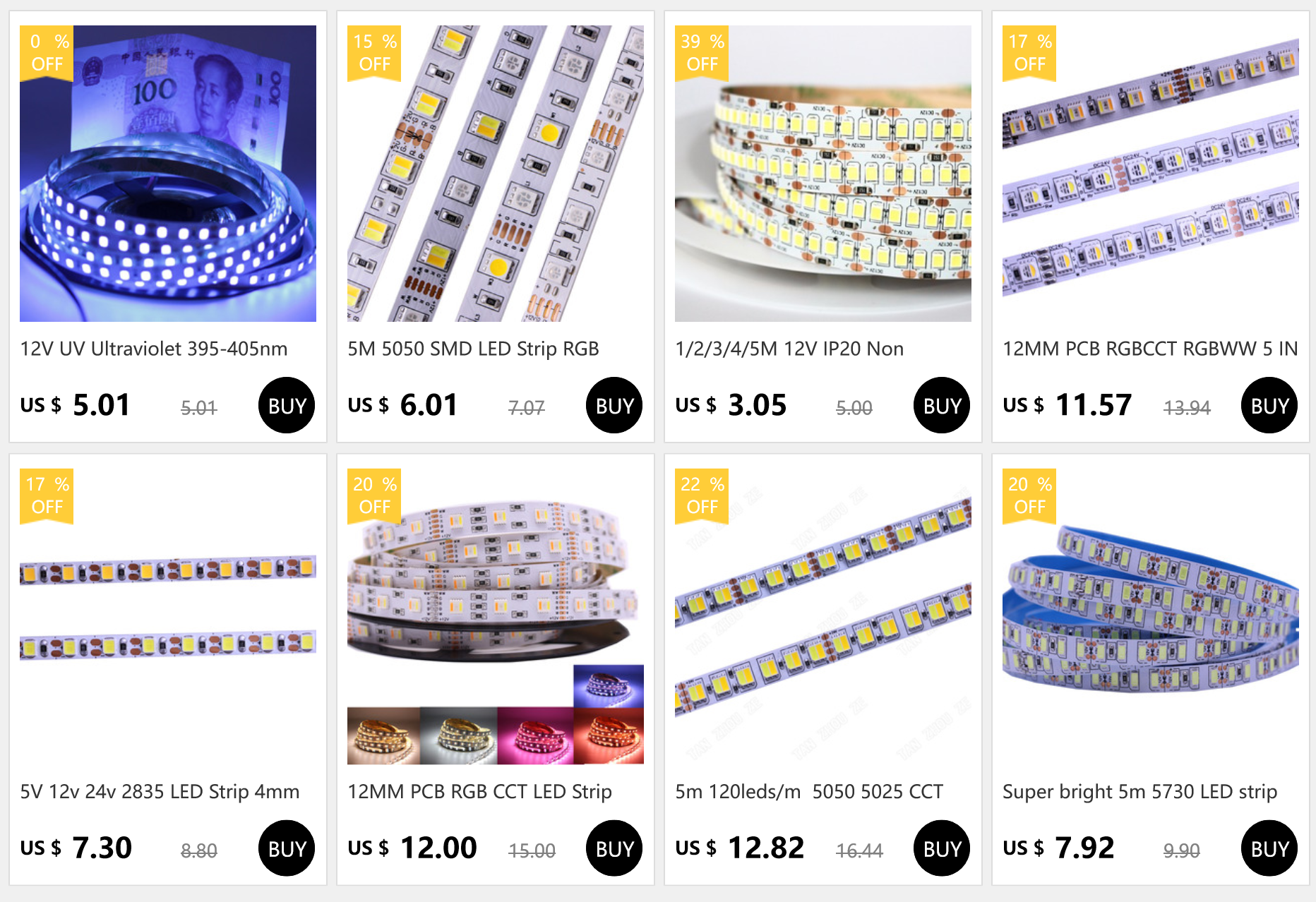 cor mutável dc12v flexível led fita de luz 120led m 5 m lote.