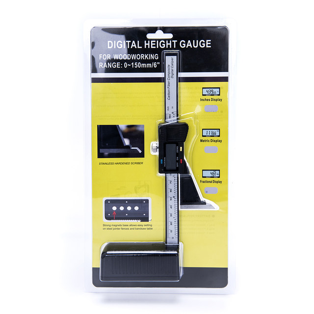 Misuratore Di Altezza Digitale Da Banco - Precisione 0-300 Mm, Display LCD, Per Lavorazione Legno E Metallo