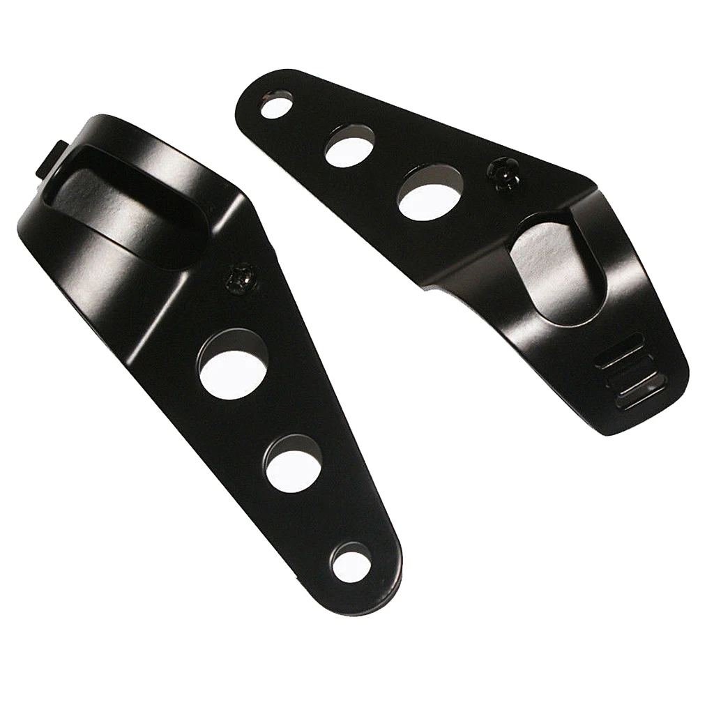 Chrome Black Motorcycle Headlight Mount Head Light Bracket 35mm-43mm