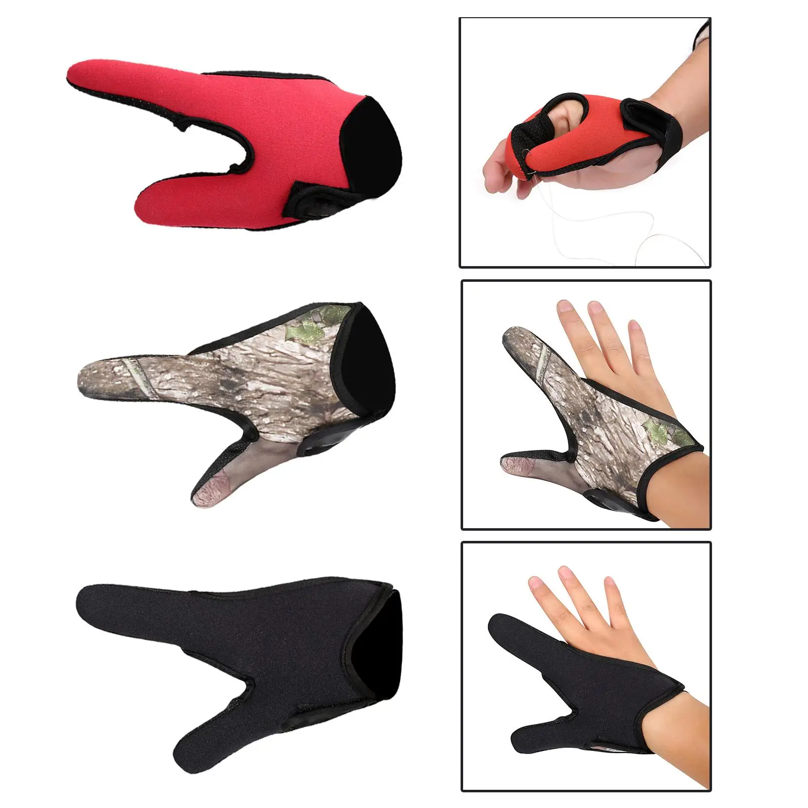 Professional Outdoor Fishing Gloves 2 Casting Finger Elastic Waist Band
