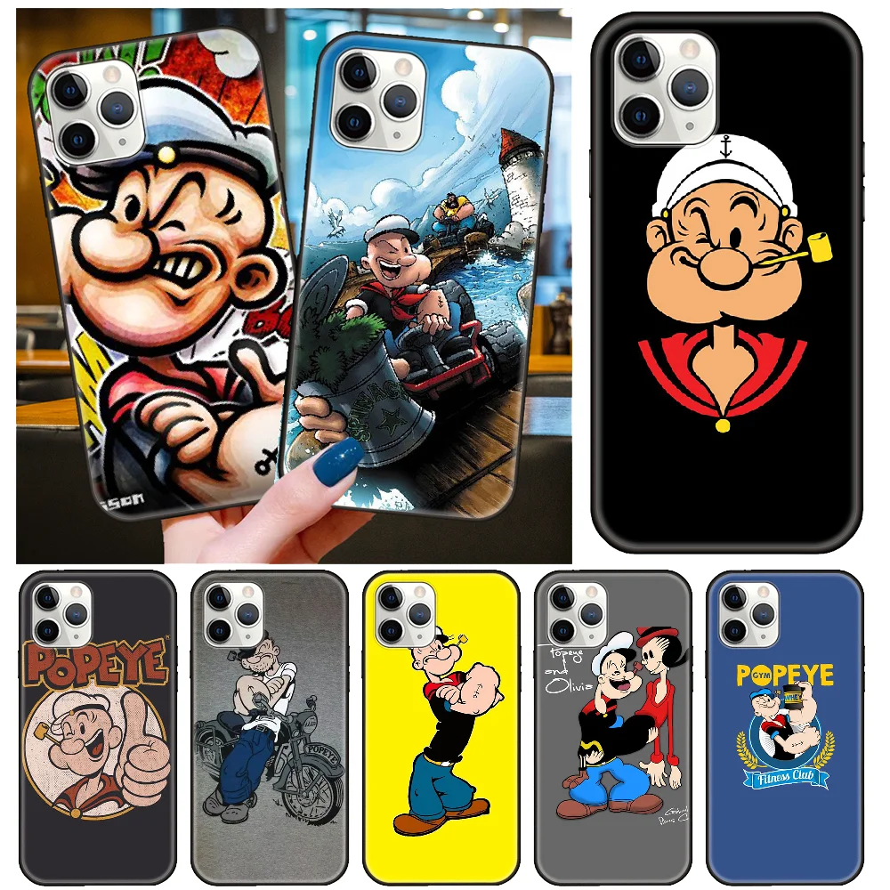 iphone 13 magnetic case Phone Case For Apple IPhone 13 12 11 Mini Pro MAX SE X XS XR 8 7 6 S Plus Black Cover Bumper Luxury Waterproof Popeye Spinach iphone 13 case leather