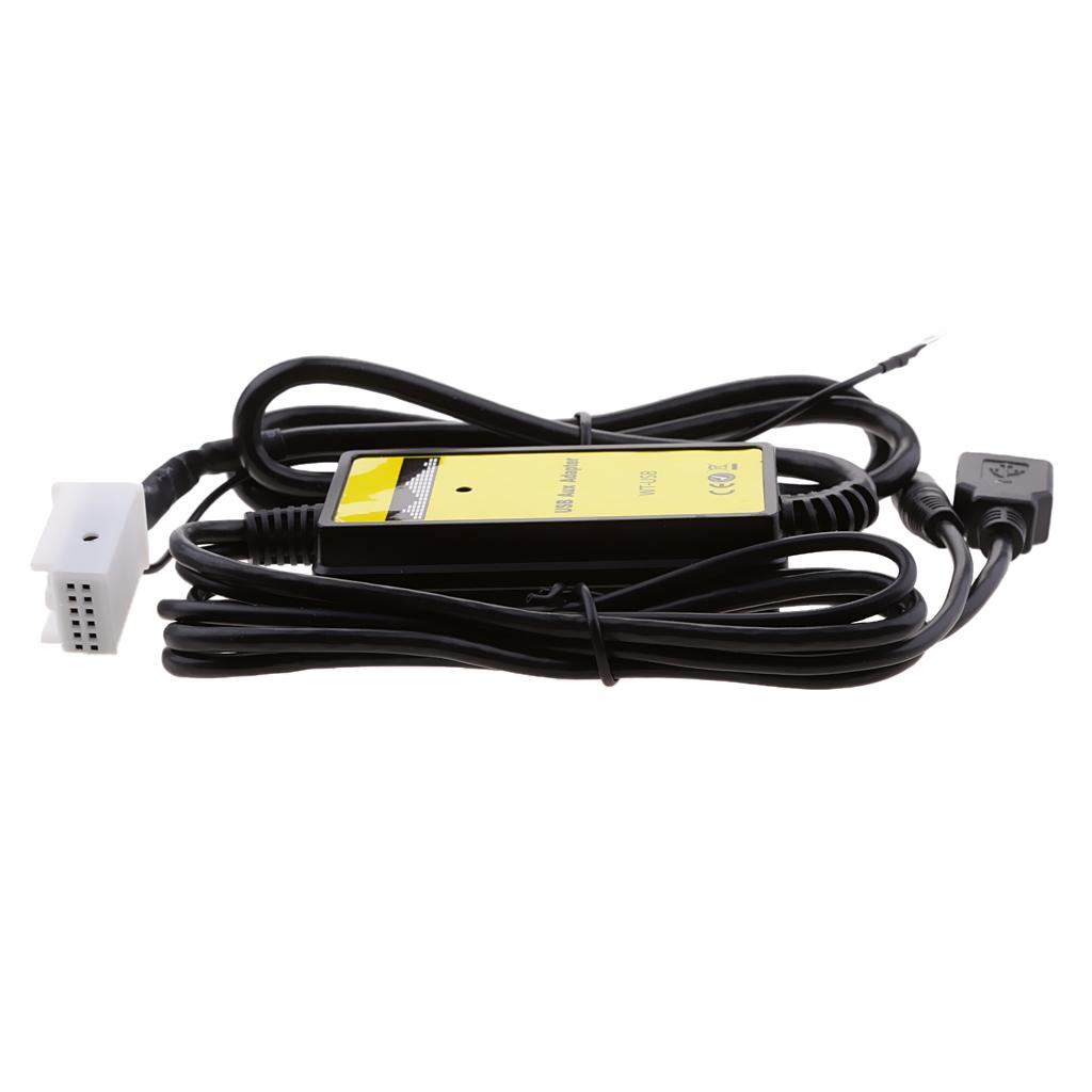 dolity 3.5mm Car USB Aux-in MP3 Player Radio 6Pin+6Pin Adapter For Audi VW Skoda Seat