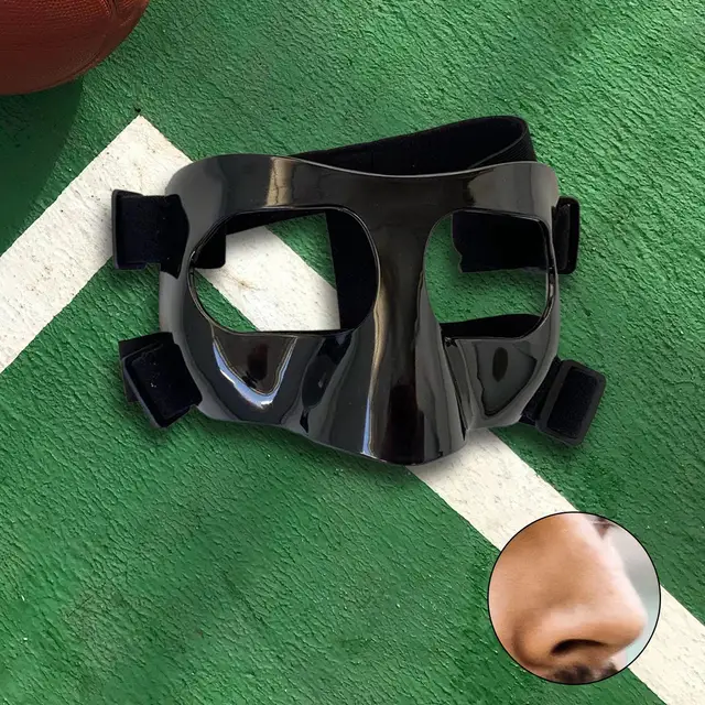Sports Nose Helmet Basketball Mask Nose Guard Face Shield Protective Mask  With Adjustable Elastic Strap Anti-collision Equipment