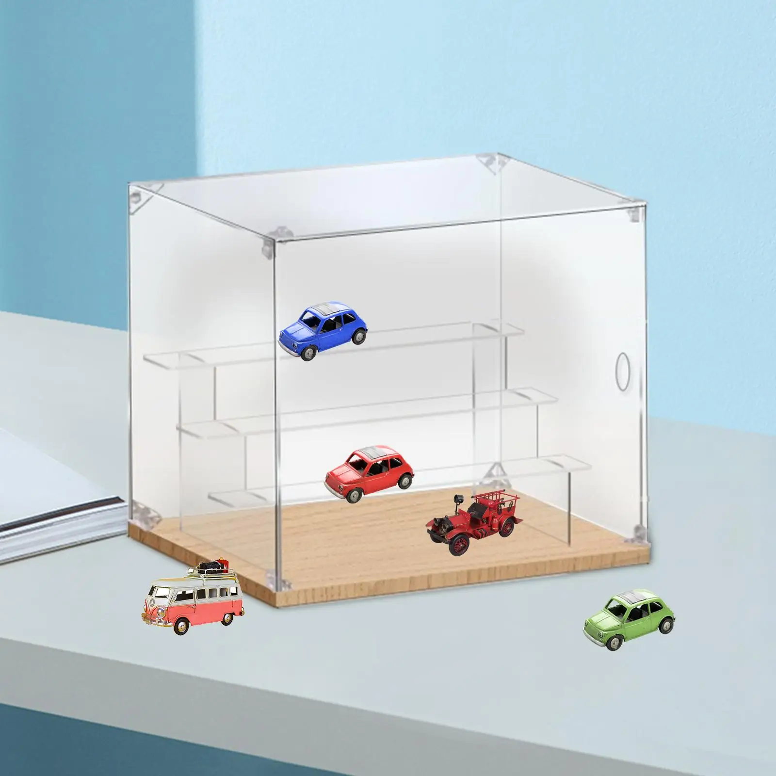 Transparent Acrylic Display Case Ladder  Container  Case Organizer Holder Riser Shelf for Figure Model Car Home Desktop