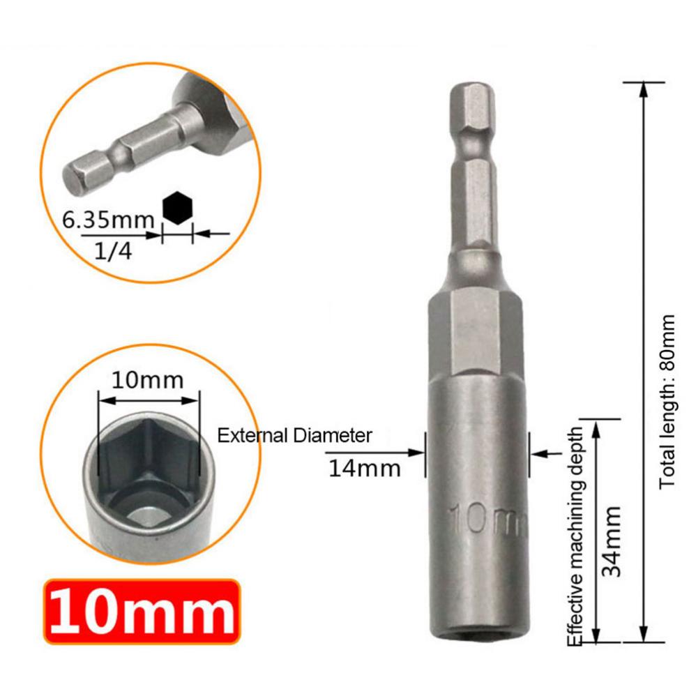 6mm-19mm vertiefen innere Sechs kant hülse elektrische Bohr hülse pneumatischer Innen sechs kant kopf für Muttern schlüssel Handwerkzeuge Elektro schrauber – Detail 10