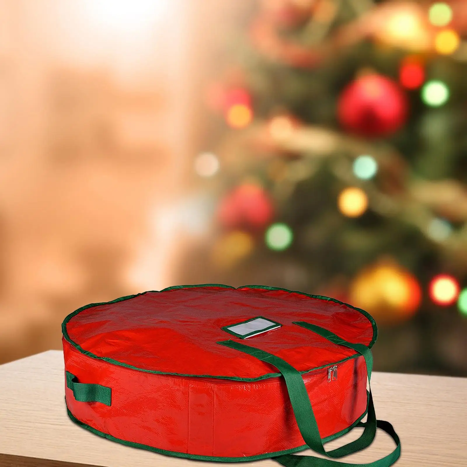 Christmas Wreath Storage Bag 30inch Garland Bag Waterproof Wreath Storage Case Zipper 30inch Wreath Bag Organizer for Holiday