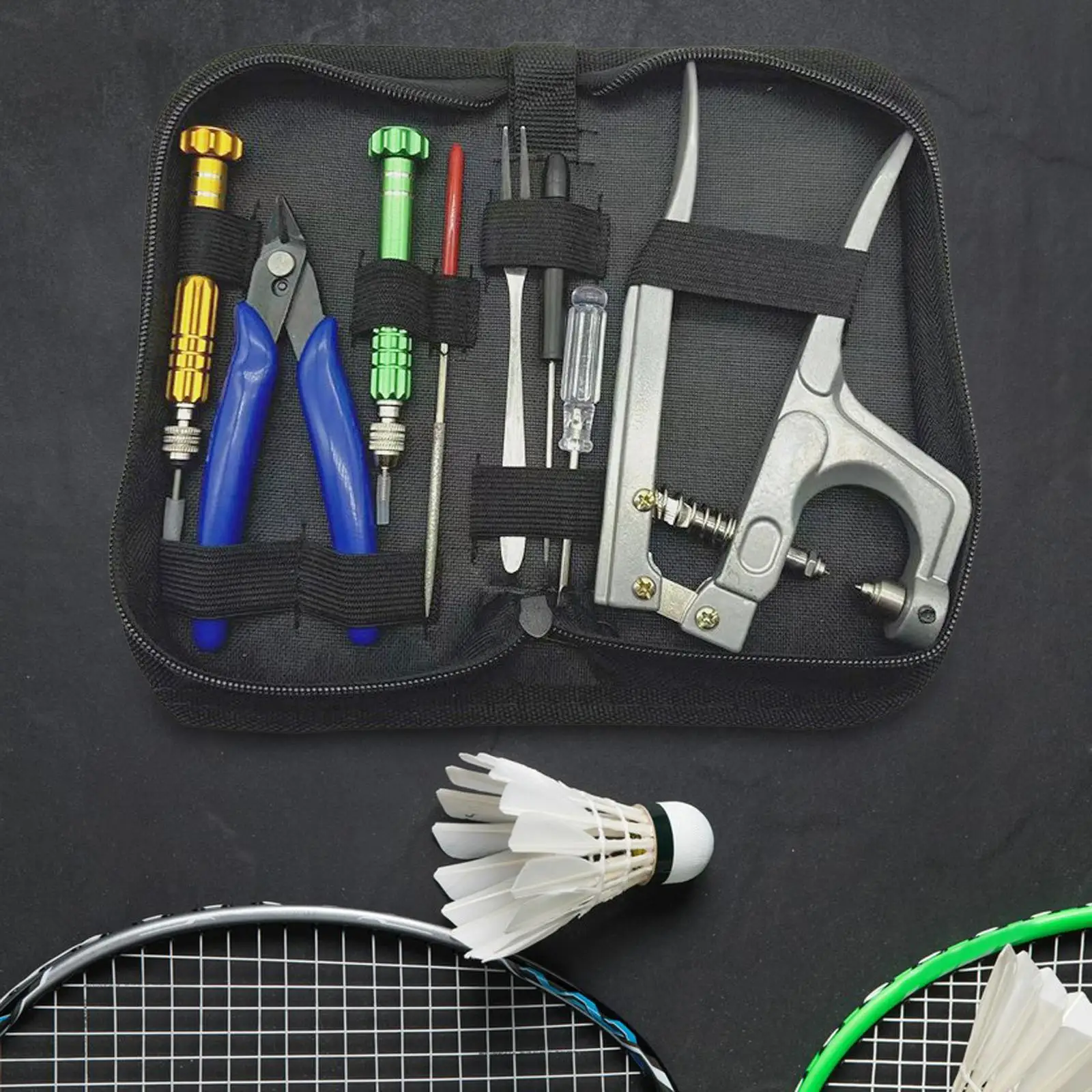 Portable Cold Press Badminton Racket Pliers Fixed Length Fork Racquet Sports Tennis Racquet Stringing Machine for Tennis Racket