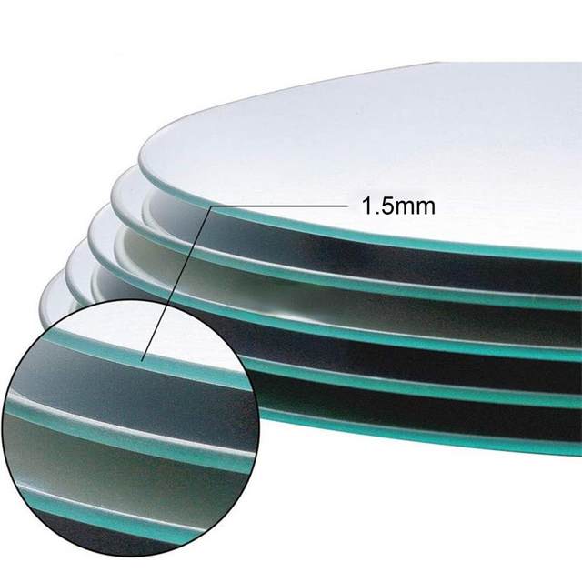 Acrylic Round Mirror Plate Candle Plate Serving Tray Cake Stand Set of 3  Decorative Mirror Trays for Home Accent Table Ornament