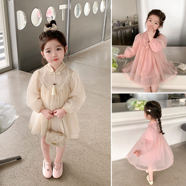 Girls Autumn Twinset Clothing 2023 Vest And Floral Gauze Long Sleeve Dress  Set, Cute And Comfortable For Children Aged 4 12 Years From Qinjinqiu,  $24.5