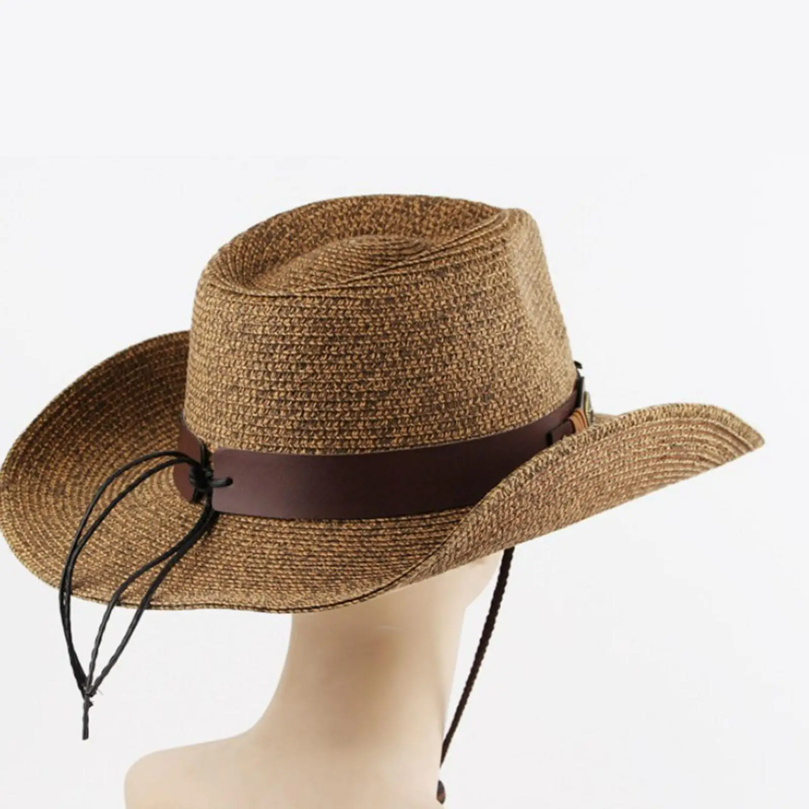 Straw Cowboy Hat Shapeable Sun Hat Cowboy Hats for Outdoor Summer Party Sun Protection