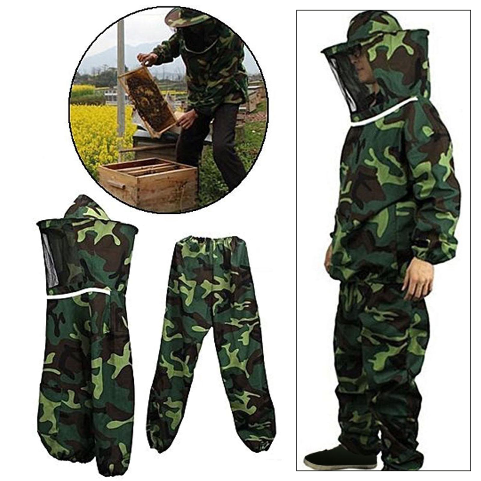 Unisex Beekeeping Suit Breathable Beekeeper Outfit with Veil and Pants Beekeeping Jacket