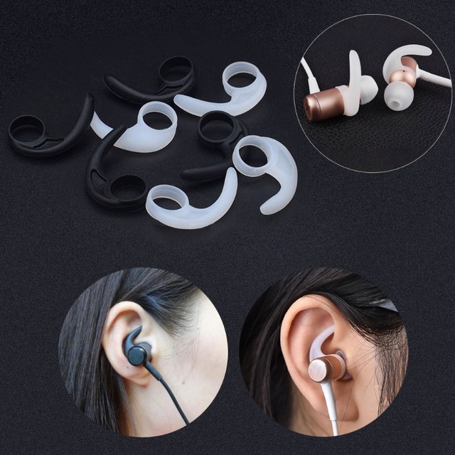 5 Pairs Earbud Hooks Silicone Budlocks Earphone Sport Grips