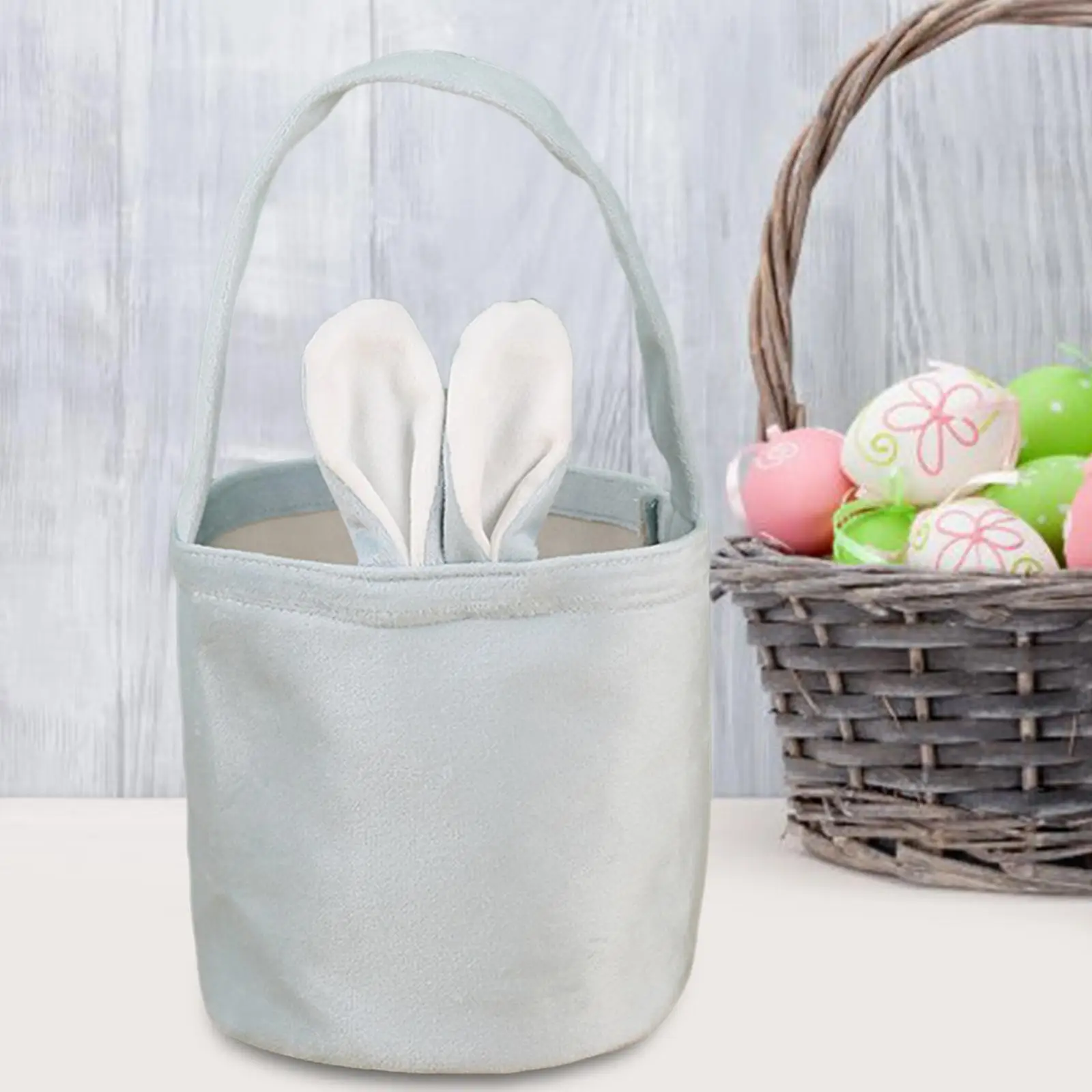 Bunny Ears Basket Kids Party Gift Bags Party Supplies Baby Showers Reusable Easter Egg Basket Easter Gift Easter Rabbit Tote Bag