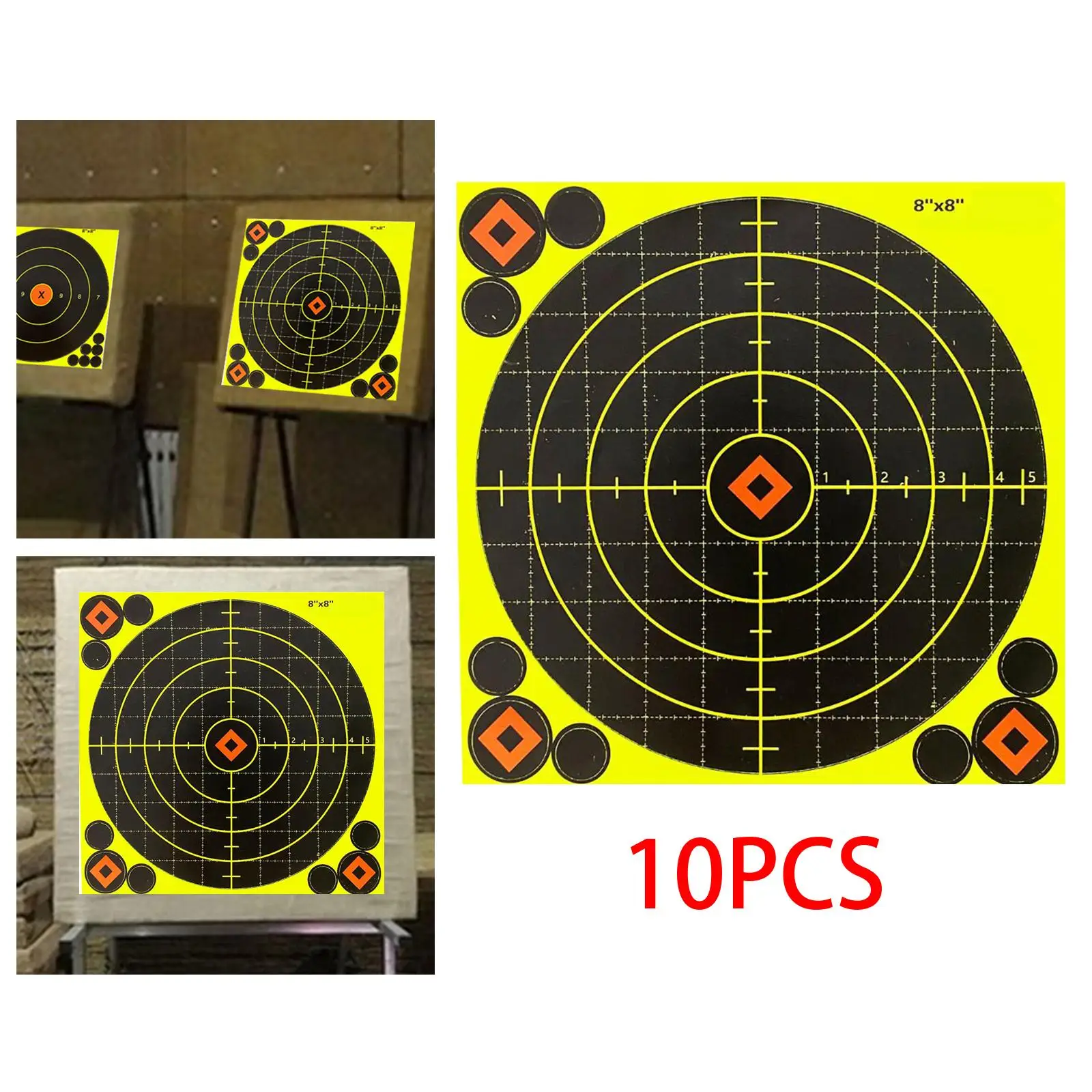 10x Splash Shooting Targets Paper Targets Stickers for Exercise Outdoor Practice
