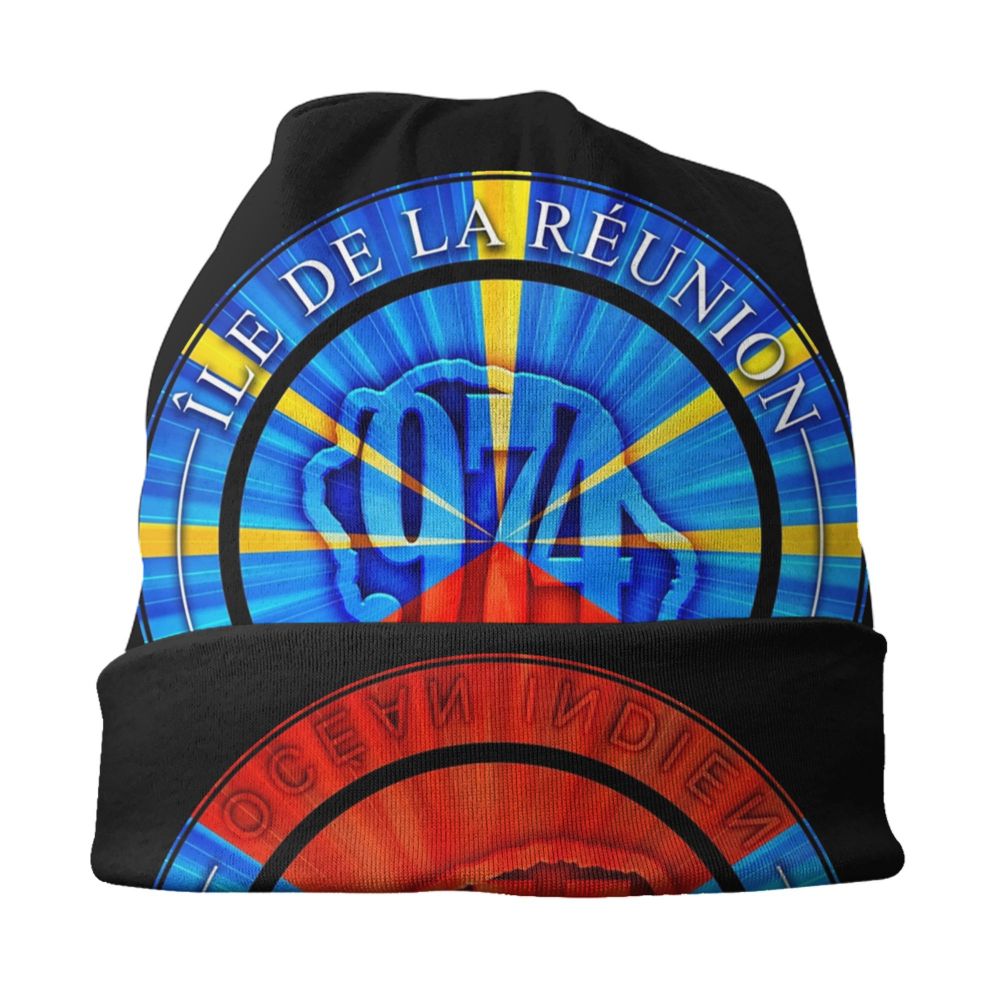 Benutzerdefinierte 974 Reunion Island Signature 7 Maveli R Skullies Beanies Caps Cool Winter Warm Damen Herren Strickmütze Erwachsene Motorhaube Hüte – Detail 15