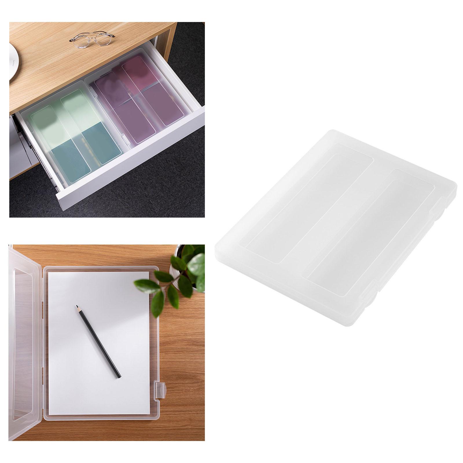 Clear File Box File Folder Magazine Paper Office Home Desktop Office School A4 Holder files Document Organizer Project Case