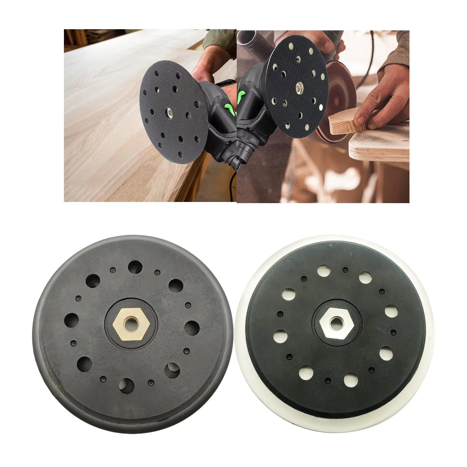 15 Hole Sanding Disc Pad 6 inch for Orbit Sander Ventilation Abrasive Tools Sander Polisher Tool Replacement for Woodworking