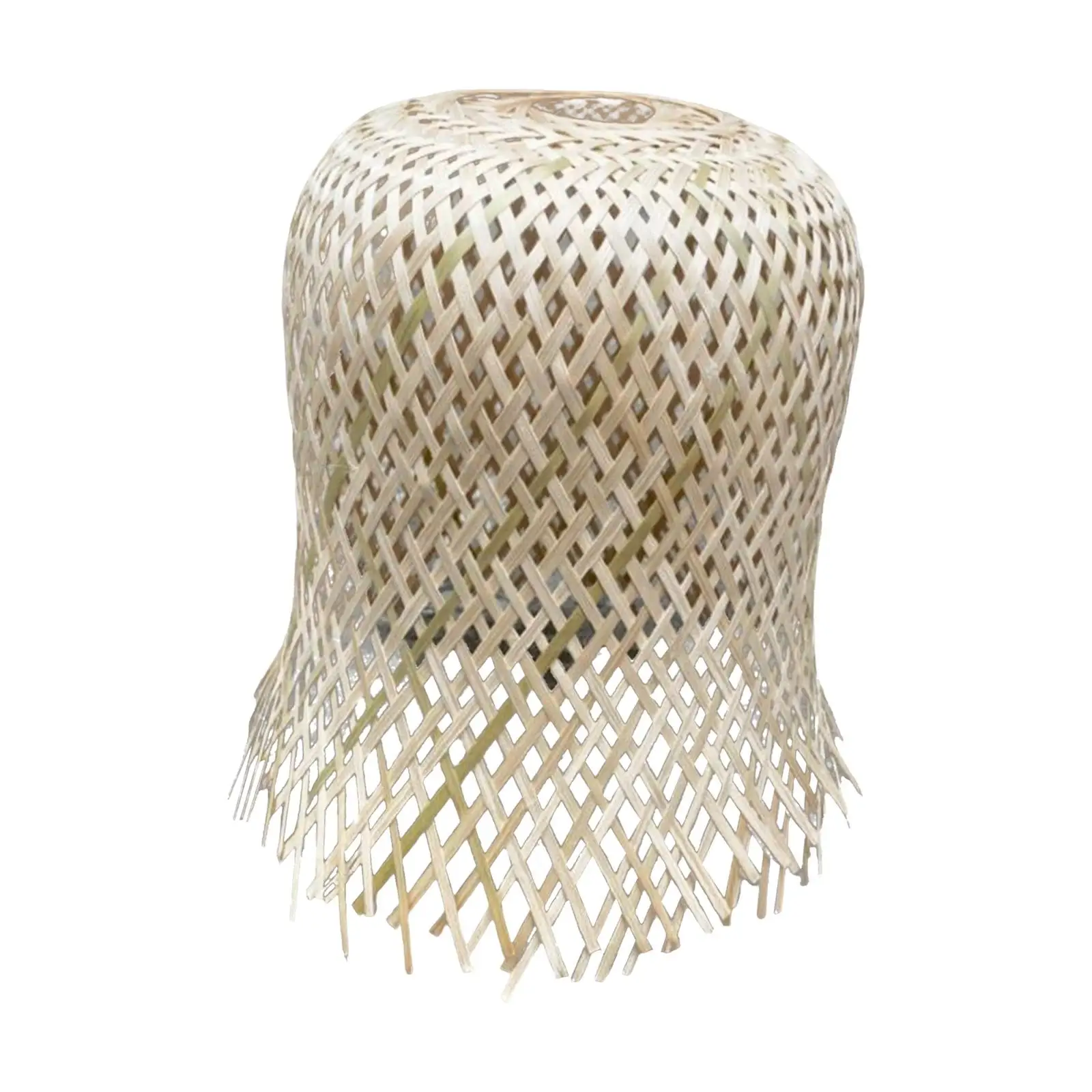 Pendant Light Cover Ceiling Light Fixture Hanging Decorative Handwoven Bamboo Lamp Shade for LED Lights Bedroom Dining Room Dorm