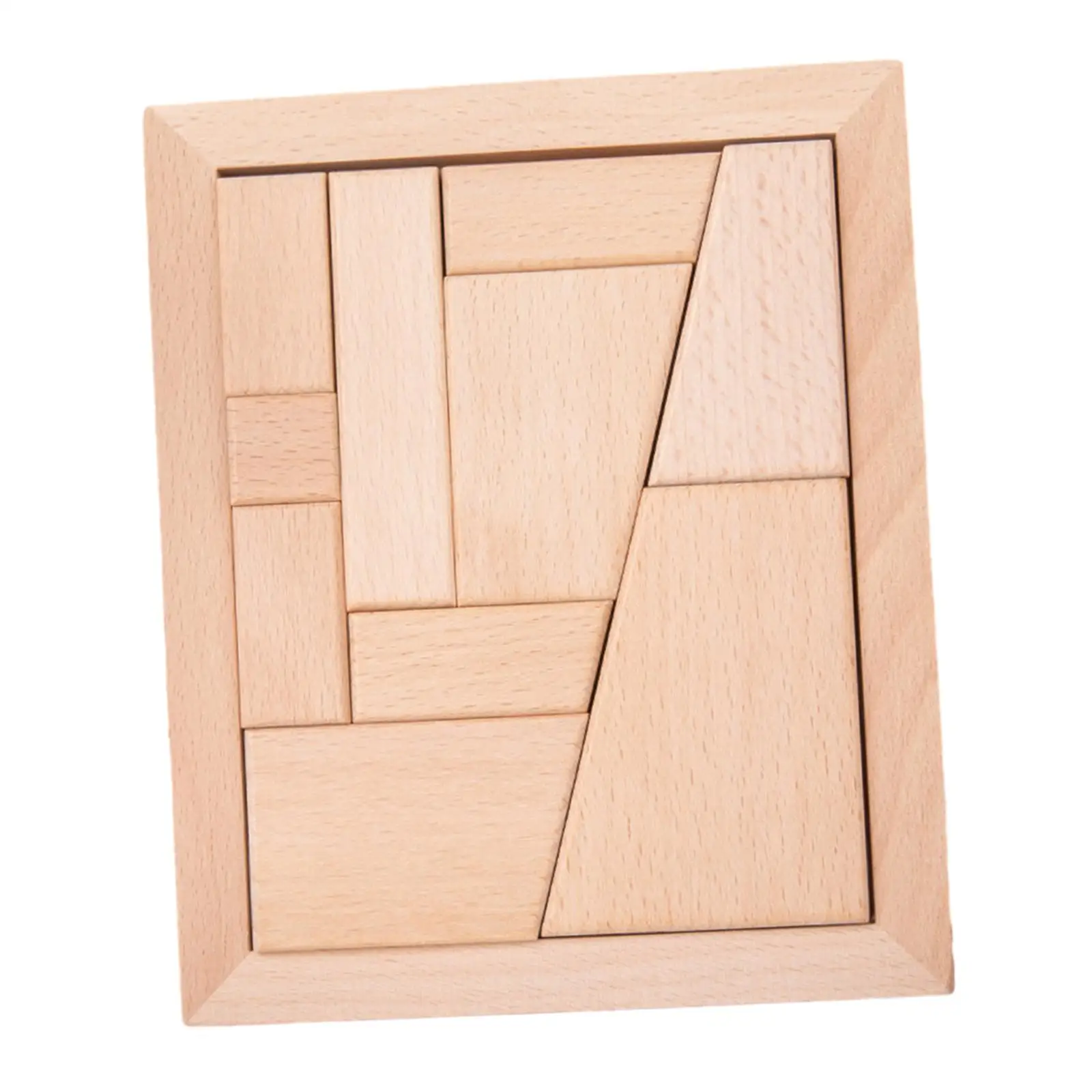 Wooden Geometric Tangram, Montessori Toys, Teaching Material for Children Boys Kids