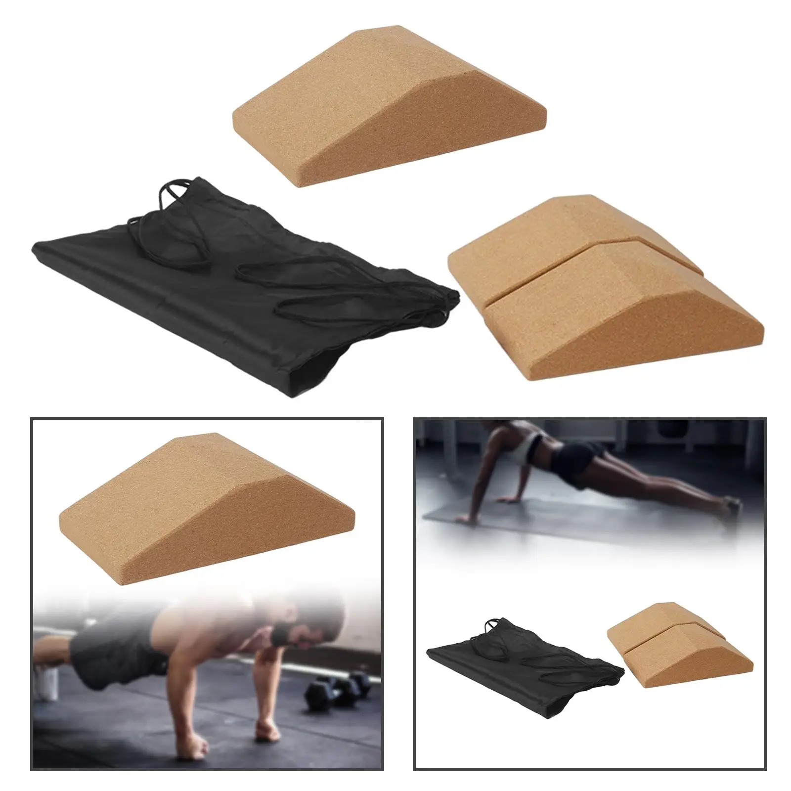 Cork Squat Wedge Yoga Block Squat Ramp Incline Board Yoga Brick for Training