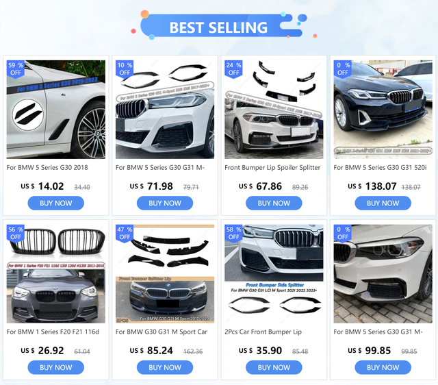 BMW 5シリーズ G30 セダン ABS M5タイプ 素地 未塗装 リアトランクスポイラー2017-2018 と互換性がある BMW 2017-2019 5シリーズ G30 G31 バンパーのみに適合