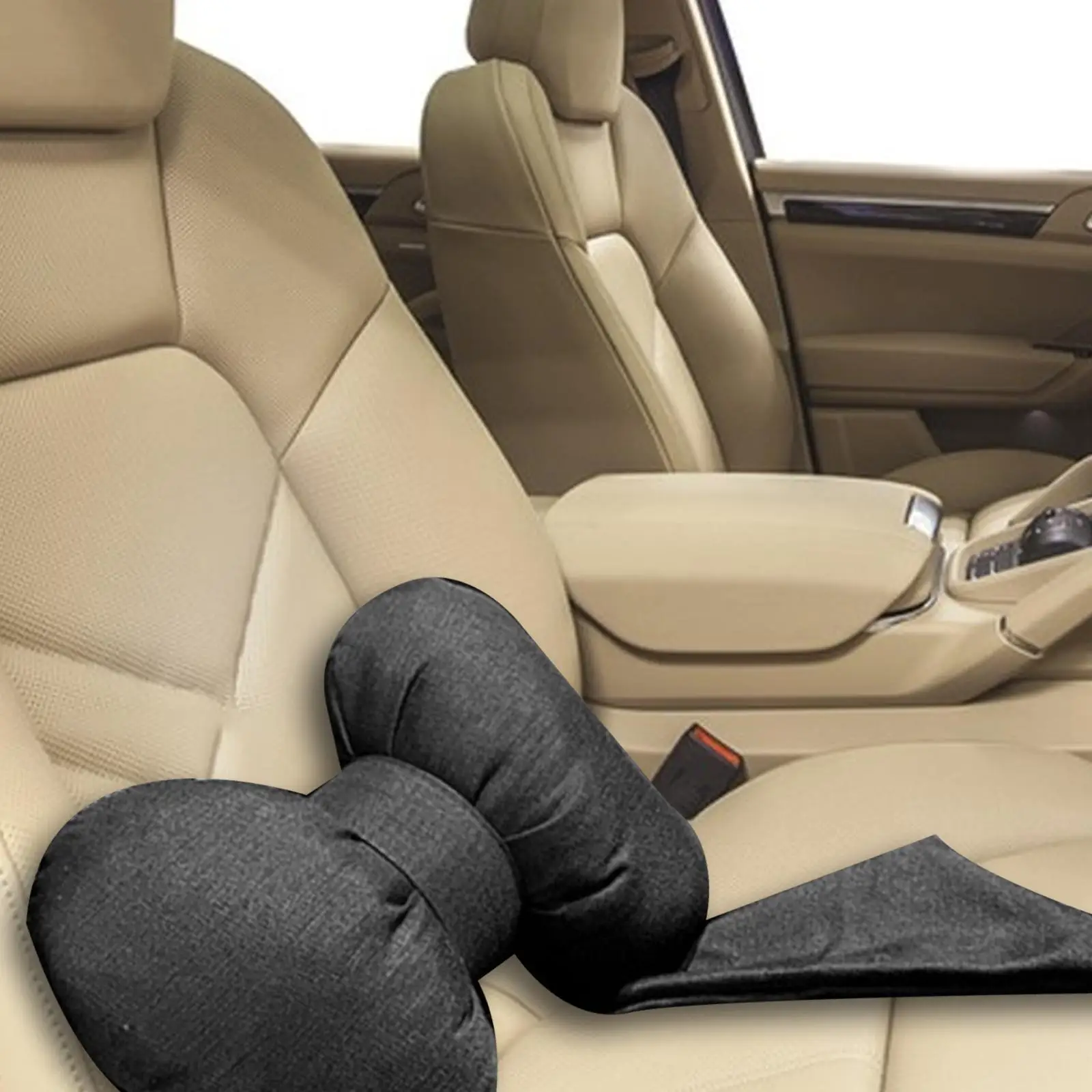 Cute Ribbon Bow Car Lumbar Support Back Support Cushion for Driving
