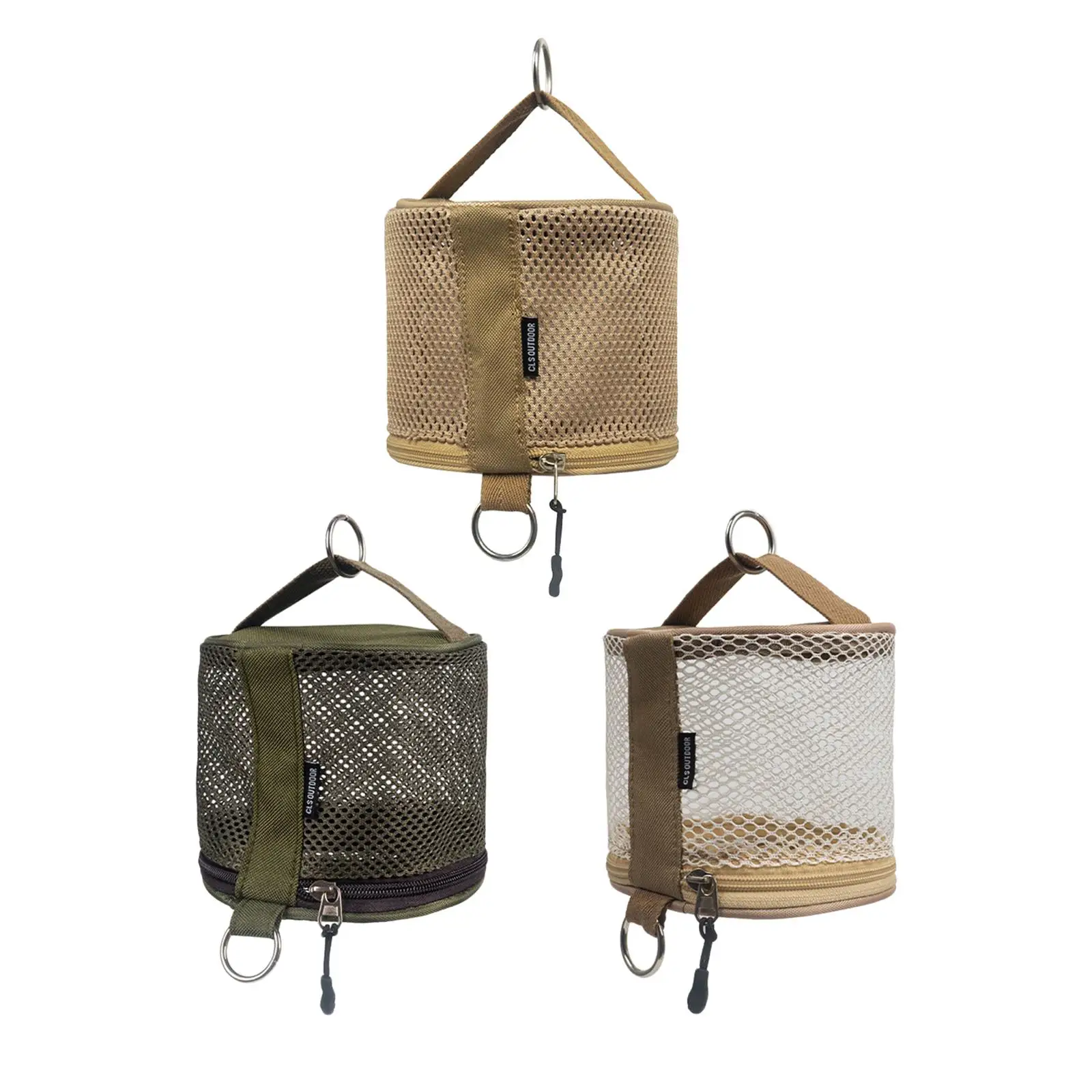 Hanging Paper Roll Holder with Metal Rings Travel Tissue Dispenser Outdoor Toilet Paper Holder for Picnic Hiking Fishing Kitchen
