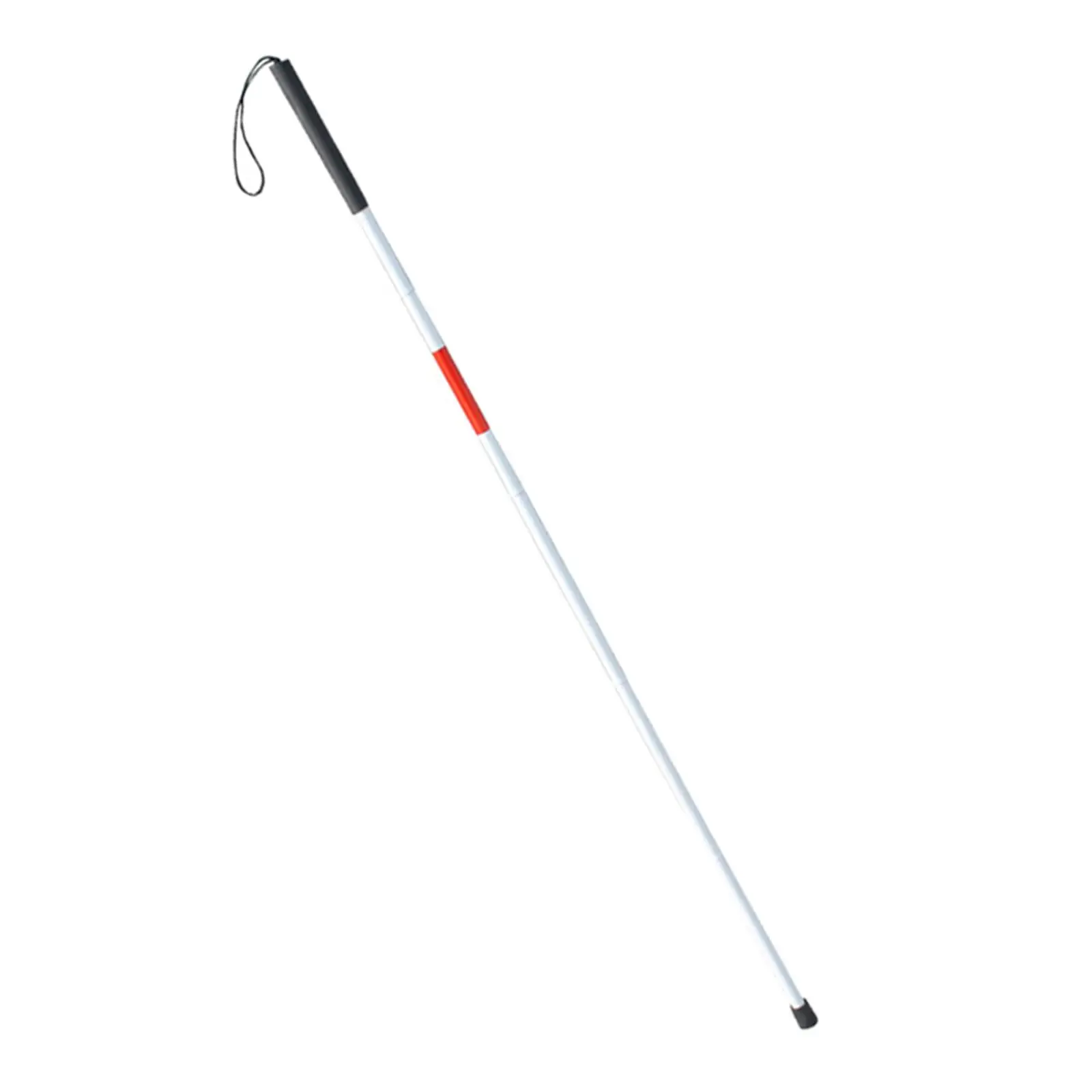 Foldable Cane 124cm in 5 Section  Crutch Hiking Cane Aluminium Alloy Portable  for Blind People  Impaired and Blind