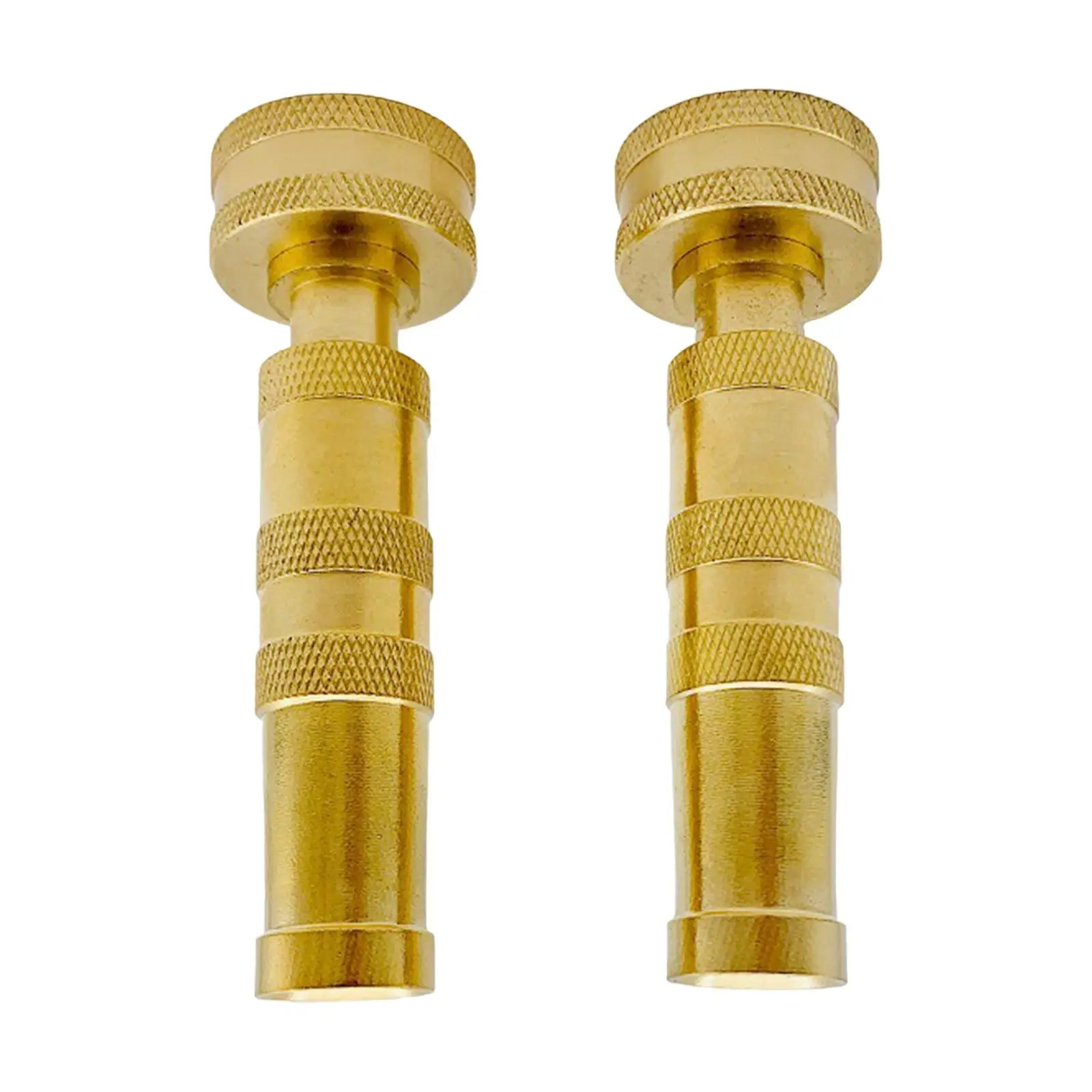 2 Pieces Brass Hose Nozzles Multipurpose 1/2`` Thread Inlet High Pressure Hose Nozzles for Driveway Plant Furniture Siding Lawn