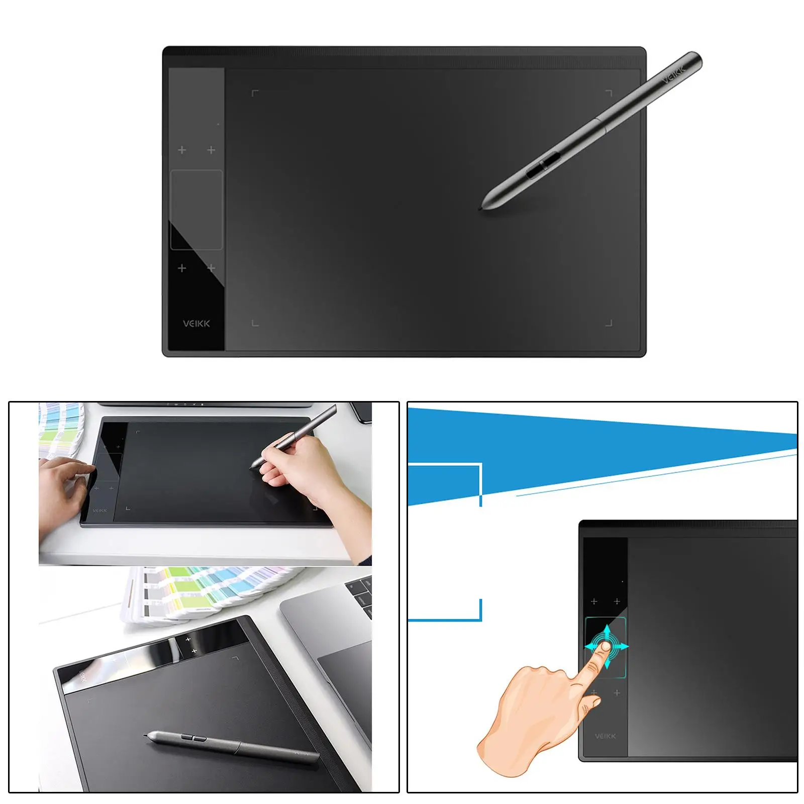 Professional Office 10 x 6 Inch Large Graphics Tablet 8192 Levels Pressure