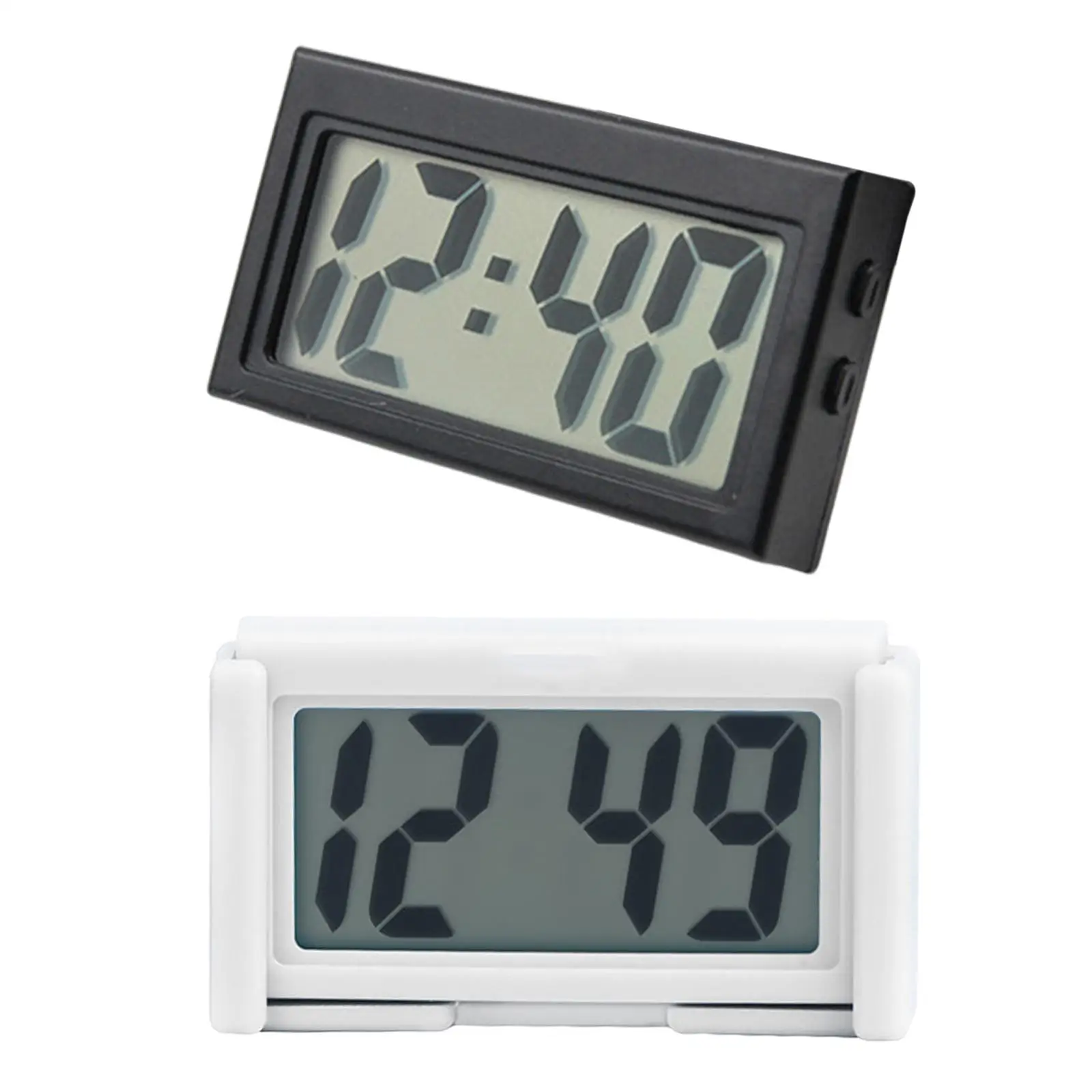 Mini Car Clock LCD Large-Screen Stick Car Truck Dashboard