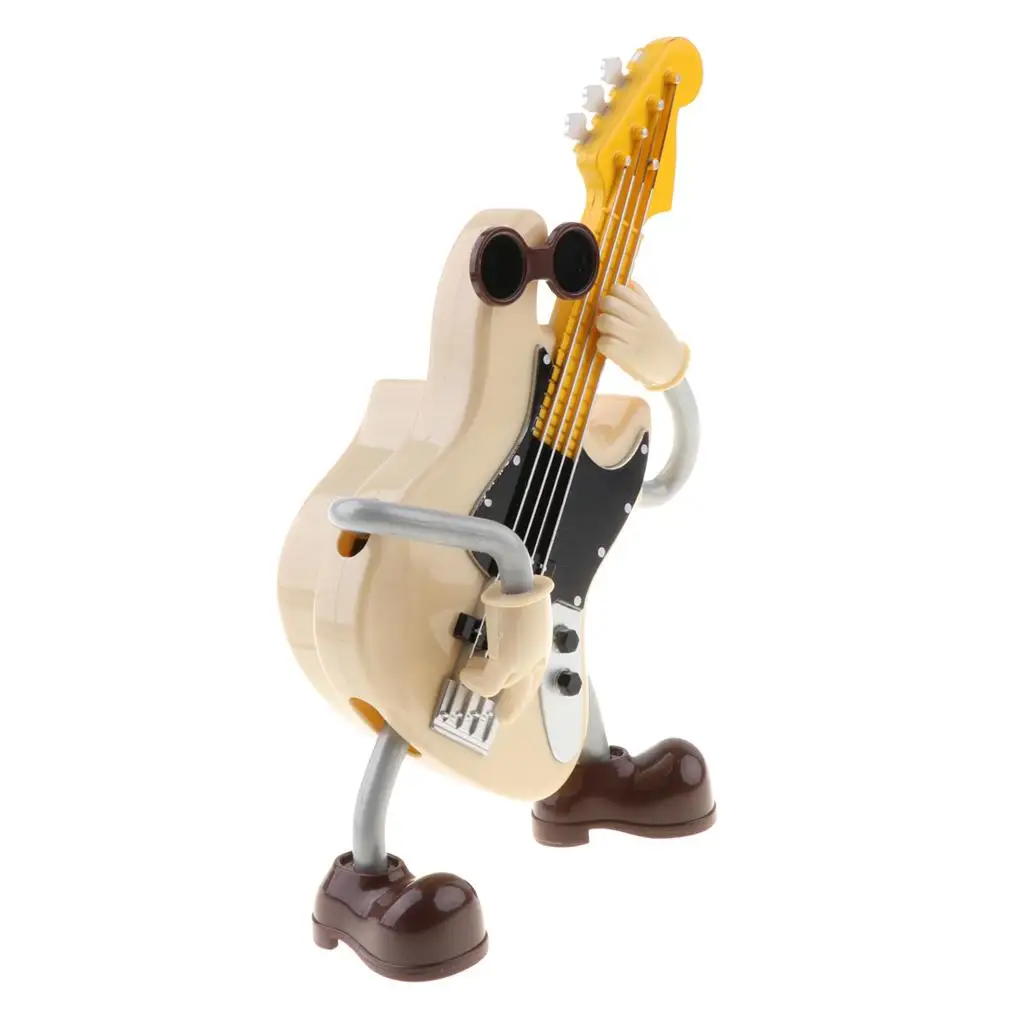 Novel Guitar  Box,   Dancing Guitarist Doll Musical Boxes  Decorative Collectibles
