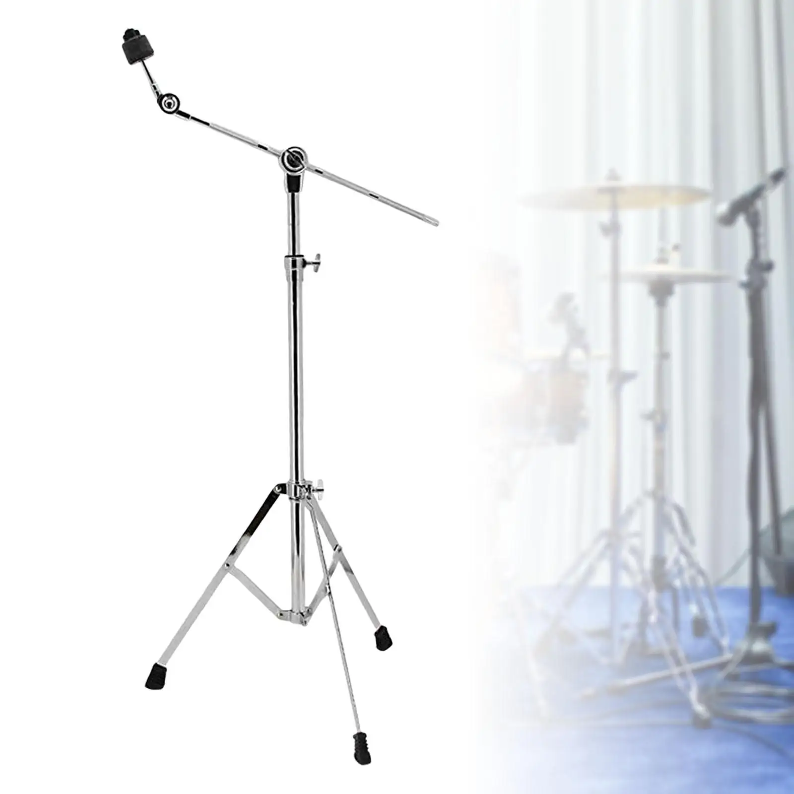 Adjustable Cymbal Stand Jazz Drum Stand Floor Triangle Bracket Percussion Accessories Metal Stand for Performance Training Show