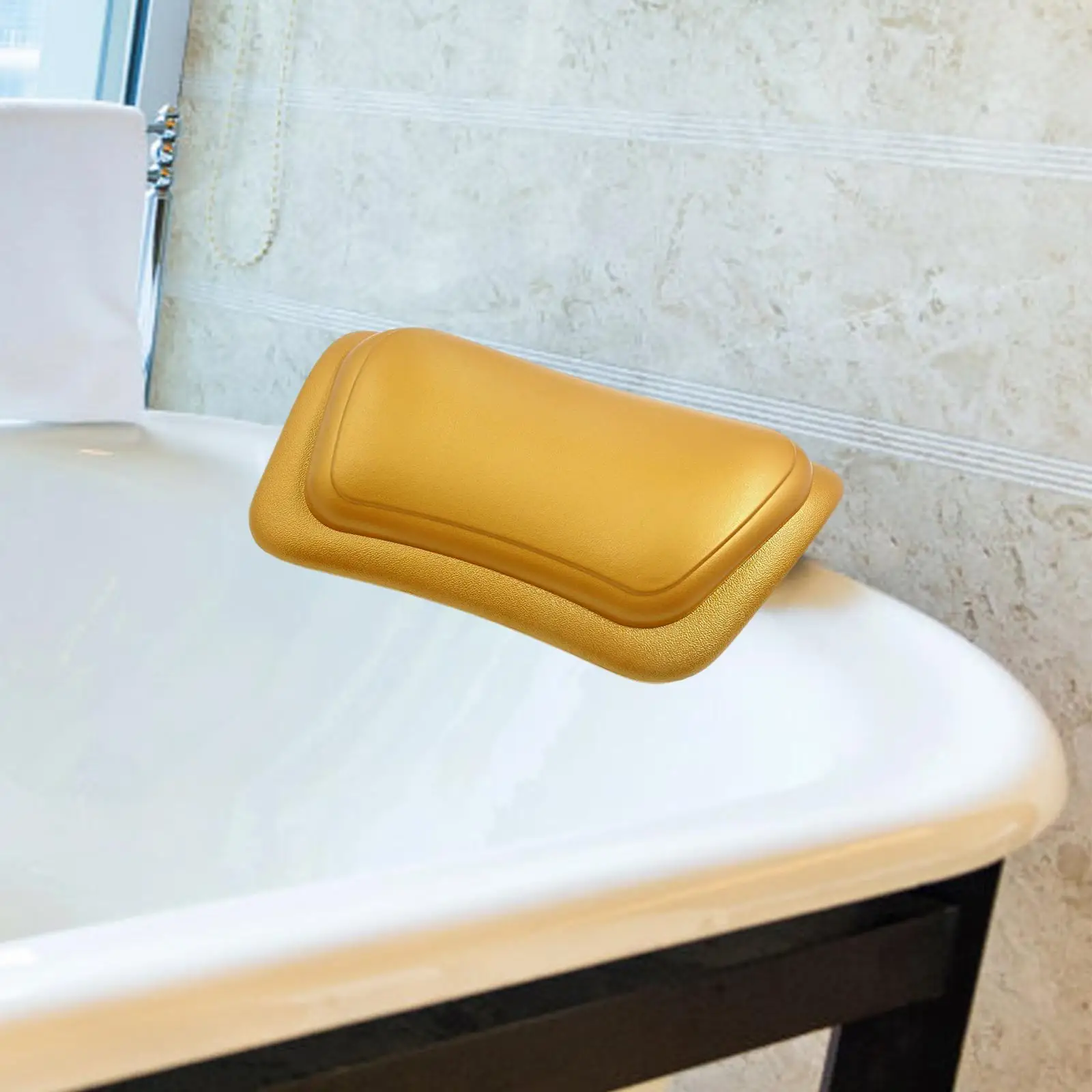 Bathtub Pillow Strong Suction Waterproof Support Cushion Headrest for Home