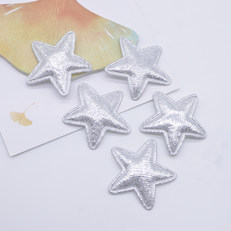 50 Stück 35 mm gepolsterte Sternapplikationen für Babyhandwerk, Kleidung, Nähen, Patches, DIY, Kopfbedeckung, Schleife, Haarspangen, Dekorationszubehör – Detail 4