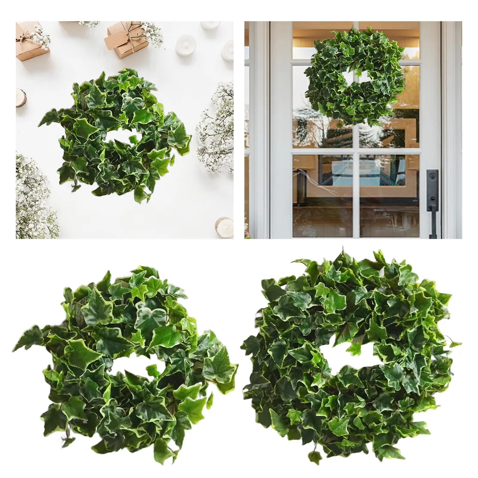 Spring Wreath Artificial Leaves Wall Wreath Seasons Wreath Decorative for